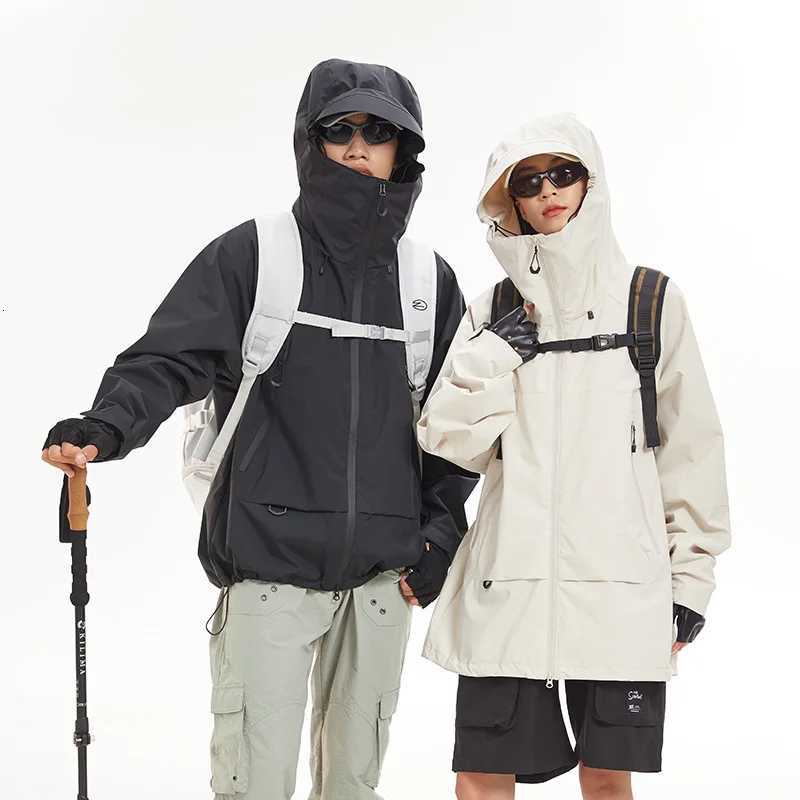 Outdoor Jackets Hoodies New Men Waterproof Hiking Jacket Women Windproof Sports Coat High Quality Hooded Jacket Outdoor Ride Climbing Running Jacket