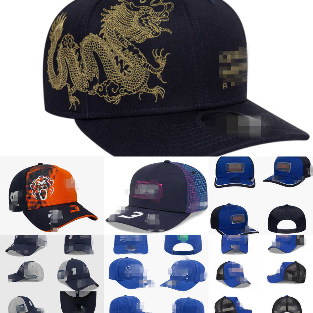 Wholesale Customization hats Red Bull Racing F1 series cap Max Verstappen 2026 Orange Lion Driver Cap F1 series hat Fashionable high-end duckbill ca
