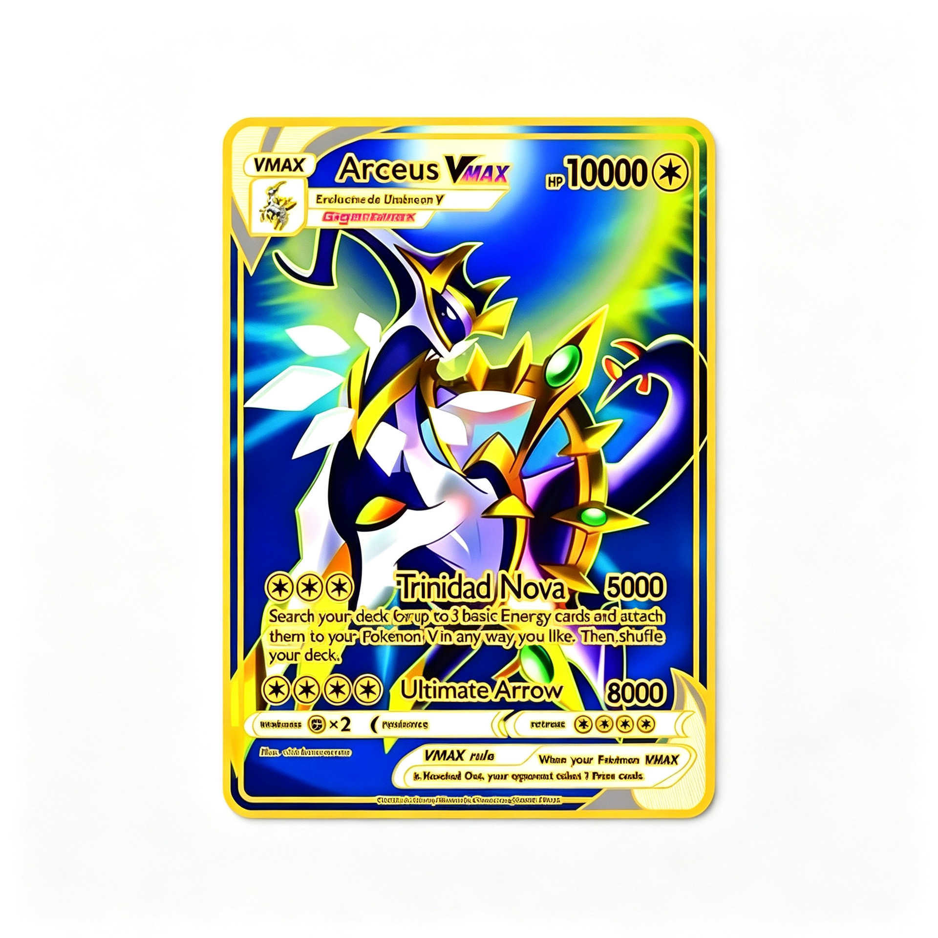 Anime card album, golden stainless steel, UV color printing, board game, children's toy, card collection, gold foil card S261009