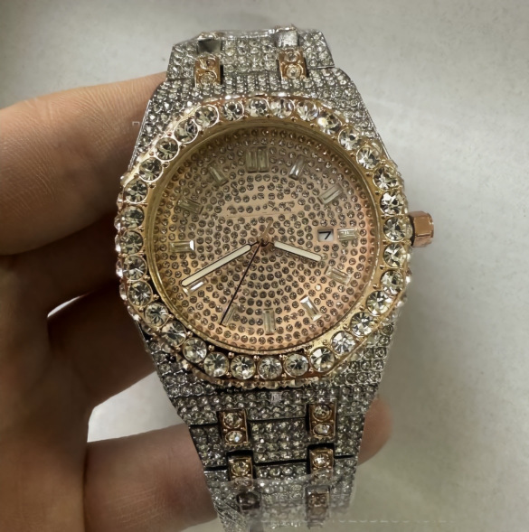 iced out watch moissanite watch designer New model diamond watch universal diamond-encrusted starry sky watch, casual trendy moissanite watch 8b5