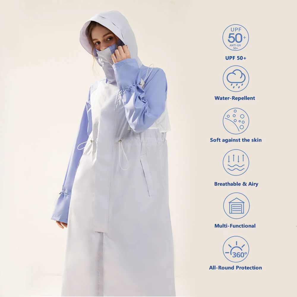 New Women's Raincoats Long 2026 Trench Coat Women Waterproof Windbreaker Jacket UV Sun Protection Lightweight Raincoat Outdoor Fashion ParkaW26