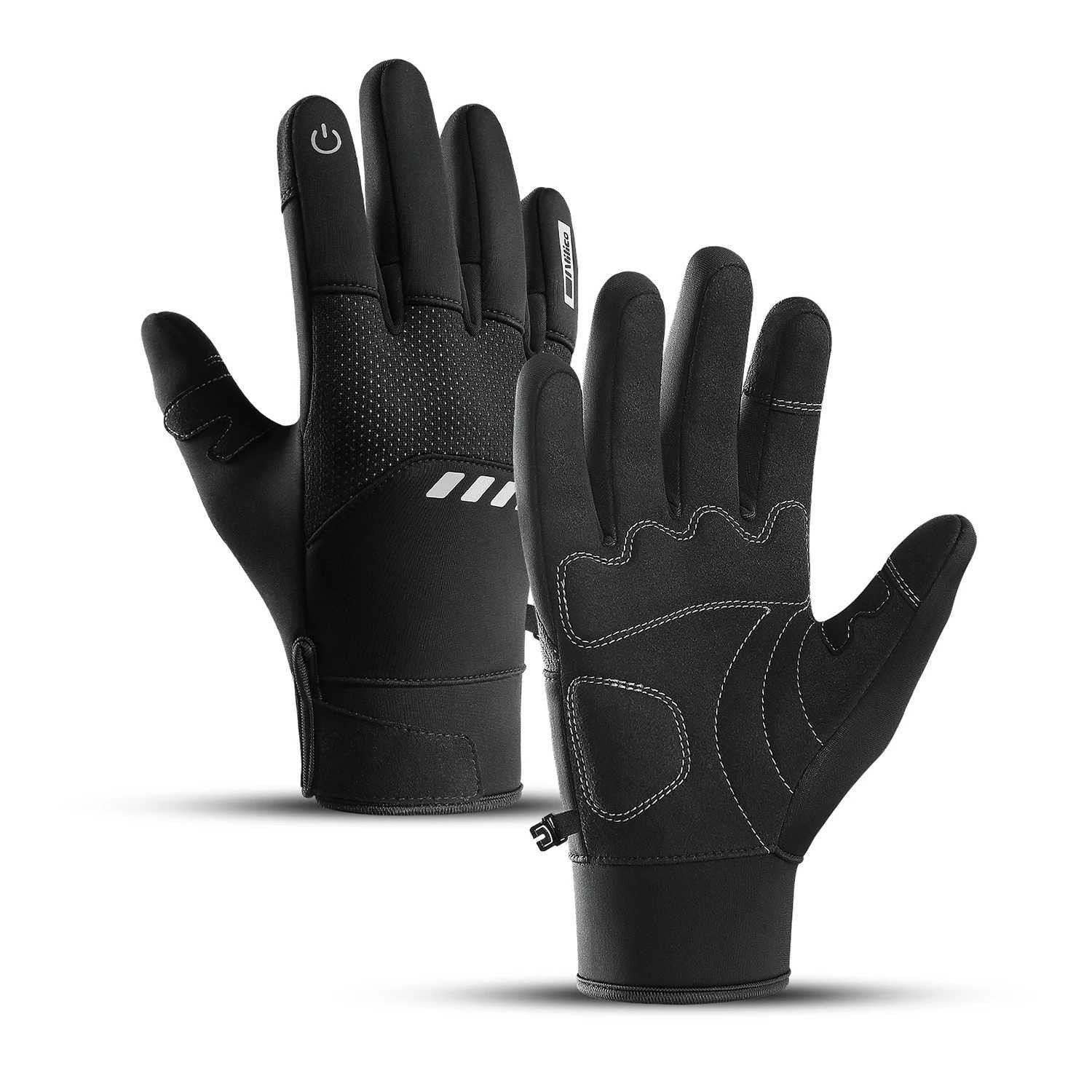 Sports Gloves Winter Sports Plus Velvet Warm Gloves For Men And Women Touch Screen Ski Cycling Bicycle Riding Cold-Proof Outdoor Gloves Q261008