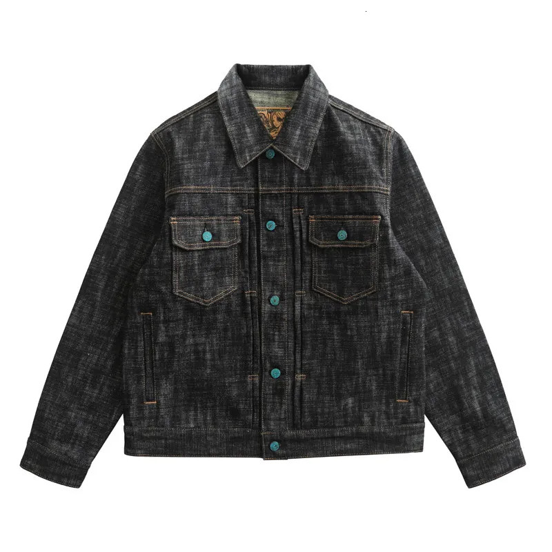 Sauce Zhan Men's Denim Jacket 20oz Heavyweight Selvedge Slub Yarn DoubleDyed Year of The Snake Edition Loose Fit 260929