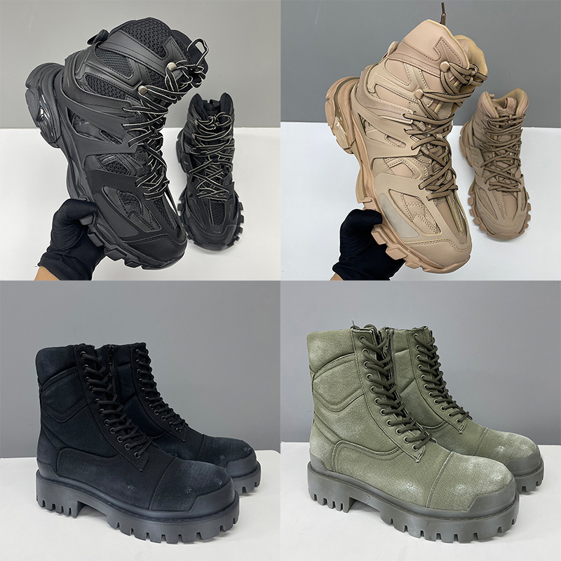Top Quality Strike Boots Designer Cow-boy Boots Vintage Winter Ankle Boot Combat Men Womens Boot Washed Worn-Out Effect Cotton Canvas Work Boots 914