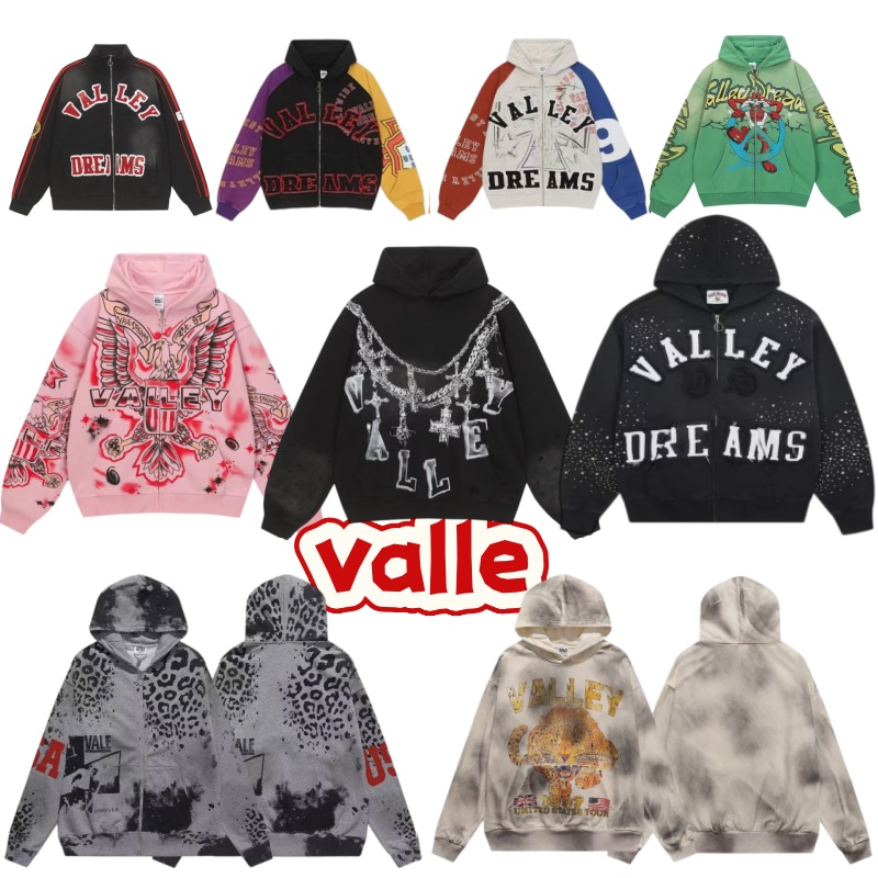 Vale hoodies Designer Zip Up Men Hoodie dream Long Sleeve Y2K Streetwear Clothing Sweatshirt Hoody Tech Fleece Jacket Graphic Mens Hoodie Designer C