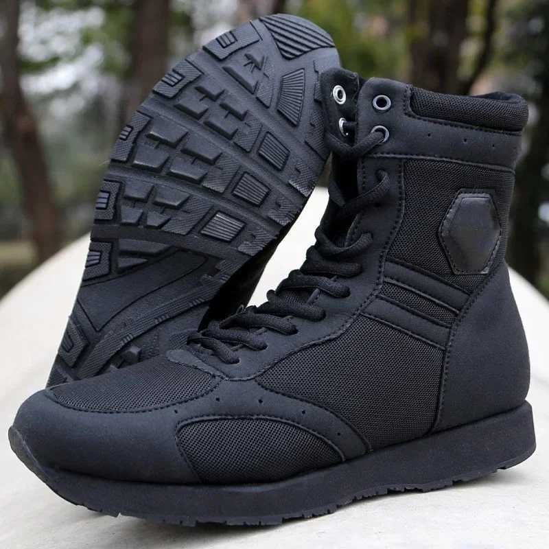 Outdoor Shoes Sandals Summer Ultra-light Hiking Shoes Men Hunting Training Soldier Tactical Boots Men's Lightweight Black Breathable Climbing B