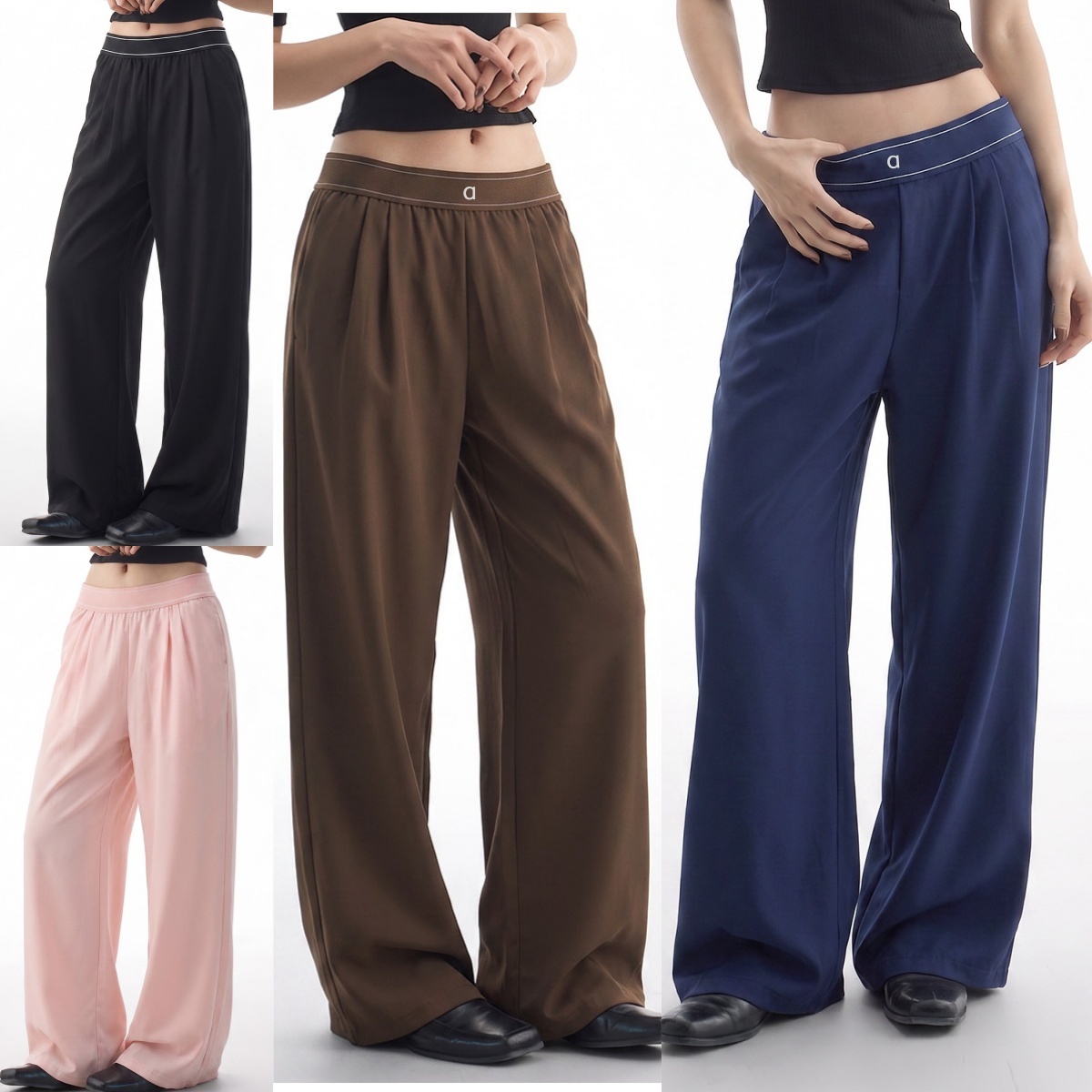 A3082 pantalons de Yoga pour femmes poche à séchage rapide pantalons décontractés amples tenue de femme pantalon droit d'entraînement pantalon à