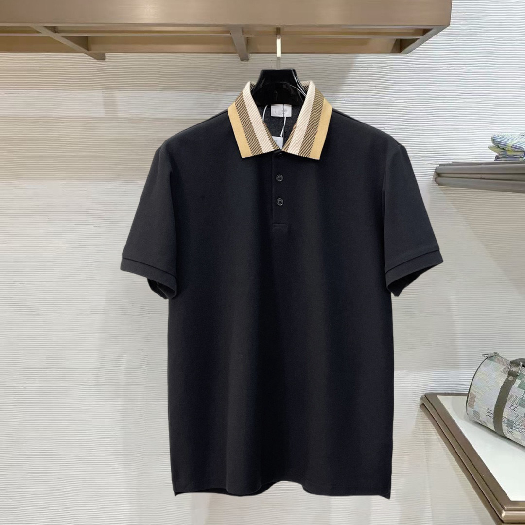 Designer brand clothing, high-quality men's T-shirts and polo shirts, men's polo shirts, classic plaid lapel short sleeved tops