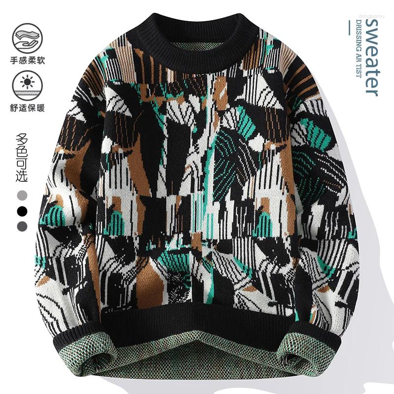 Winter Arrival Korean Style Thicken Mens Warm Sweater Men Fashion Sweaters Men's Wool Pullovers Male Size M-3XL