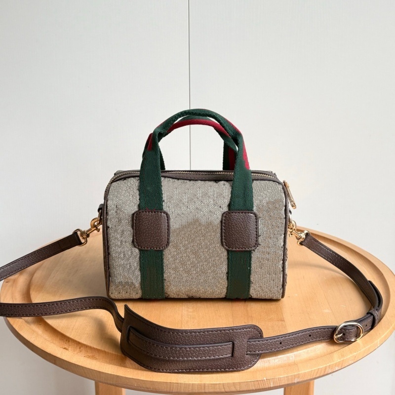 Sale Designer Horsebit Bag Vintage Designer Mini Boston Bags Women Luxury Monogram Canvas Totebag Cross Body Shoulder Bag Web Stripe Top Handle Pill