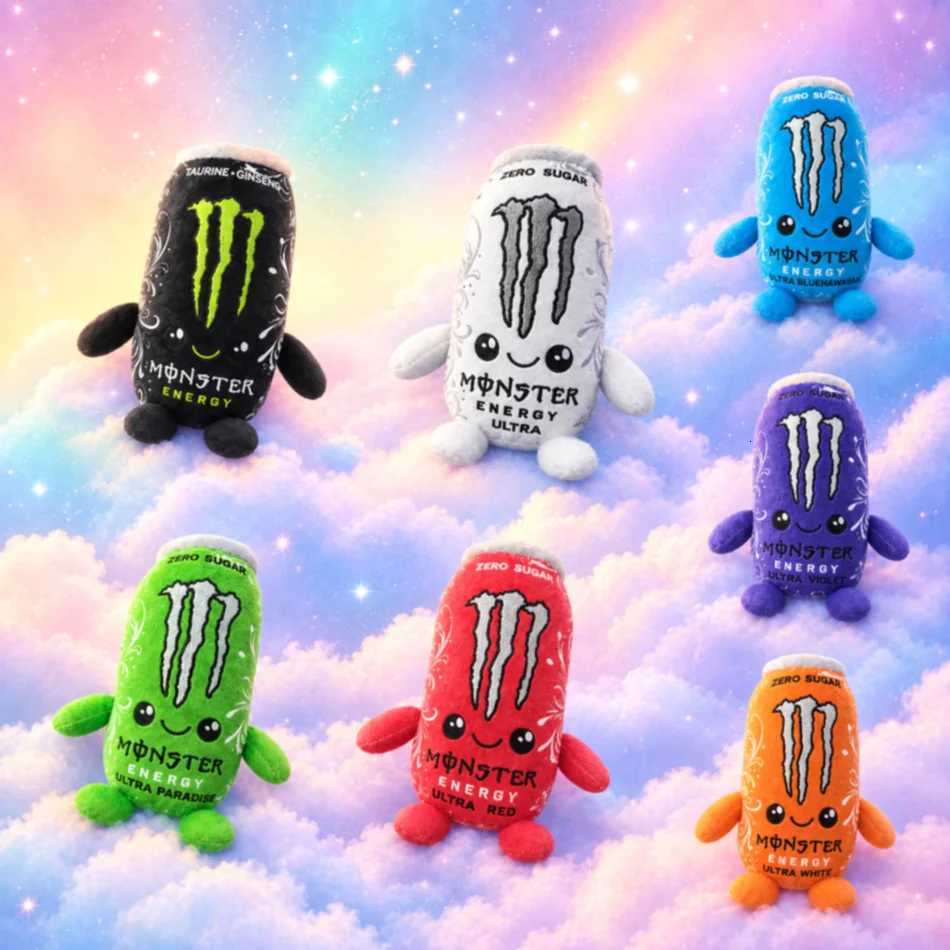 Plush Dolls 2026 New Monster Plush Energy Drink Can Stuffed Doll Cute Soft Plushie Cartoon Figure Simulation Can Desk Room Decor Gift X261008