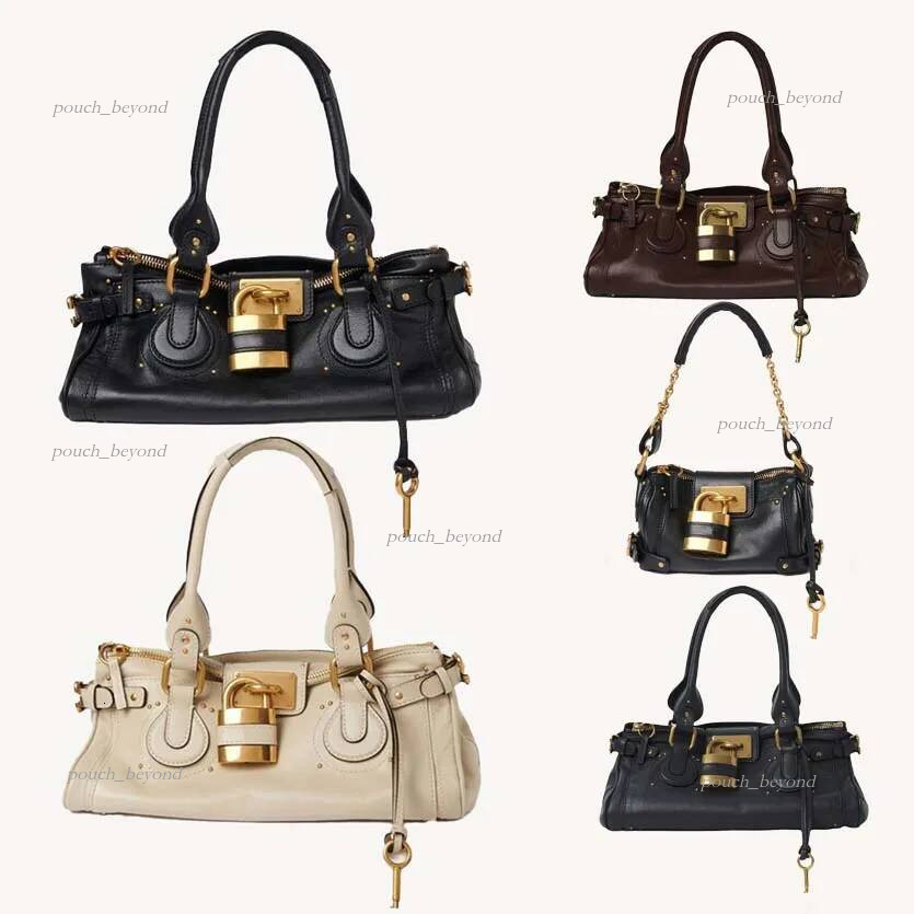 Luxury Tote Shoulder Bags Purse Woman Design Grain Leather Paddington Bag New Fashion Handbag Retro Lock Head Bag Handheld Crossbody Paddington bag