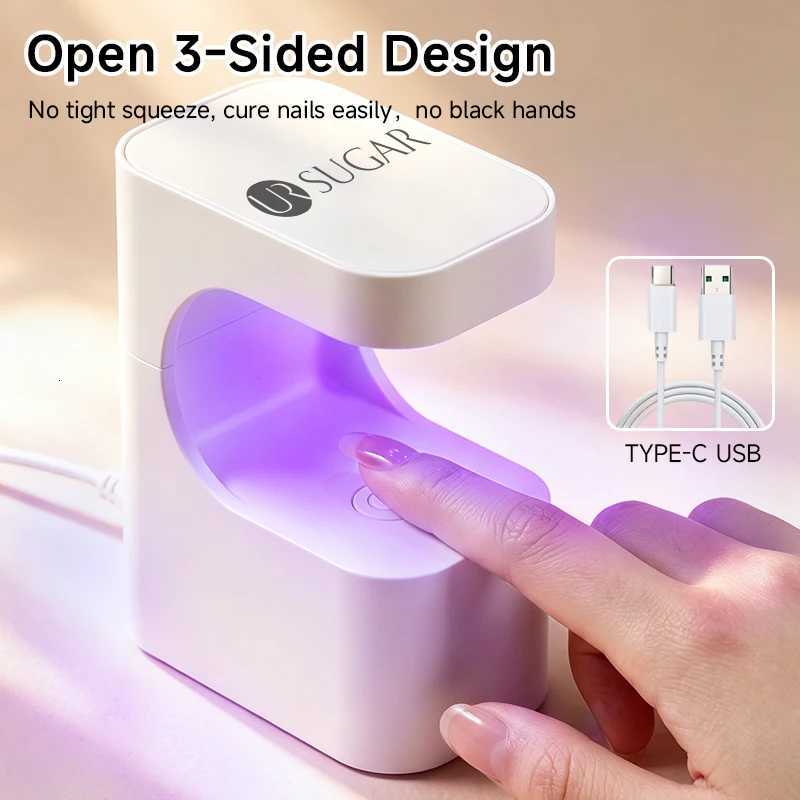 Nail Dryers UR SUGAR 6W UV LED Nail Lamp Portable Manicure Dryer Machine Quick Drying Gel Polish Tool for Home Professional Use with USB X261008
