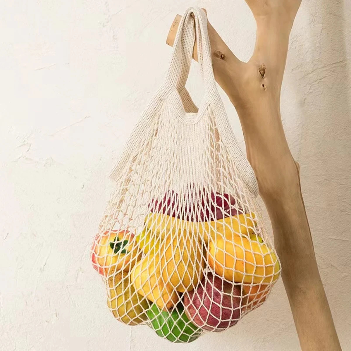 Reusable Cotton Fishnet Bag Shopping String Turtle Mesh Vegetable Fruit Storage Handbag Woven Tote Environmental Protection 261008