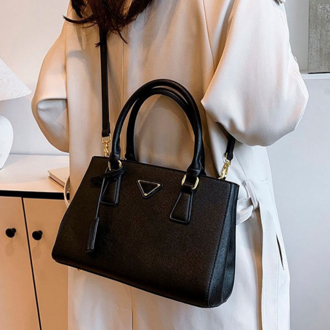 Luxury Designers Tote Bag Women Classic Triangle Saffiano Leather Handbags Vintage Top Handle Crossbody Bags Shoulder Purses Fashion Office Galleria