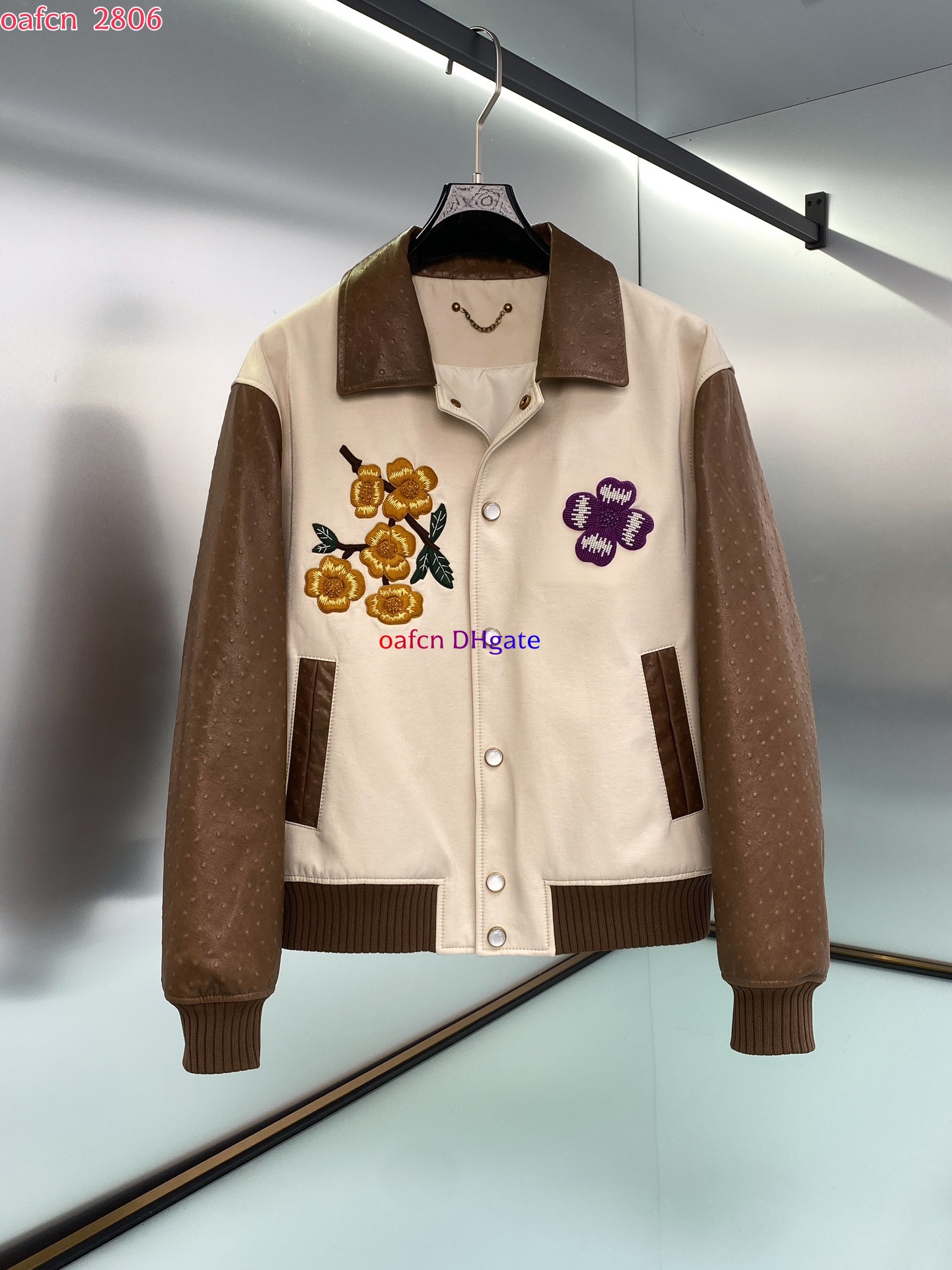 Designer Jacket MenS Jacket Motorcycle Fashion Waterproof Coat Motorcycle Leather Windbreaker Jackets Wool 3D Embroidered ostrich skin baseball jers
