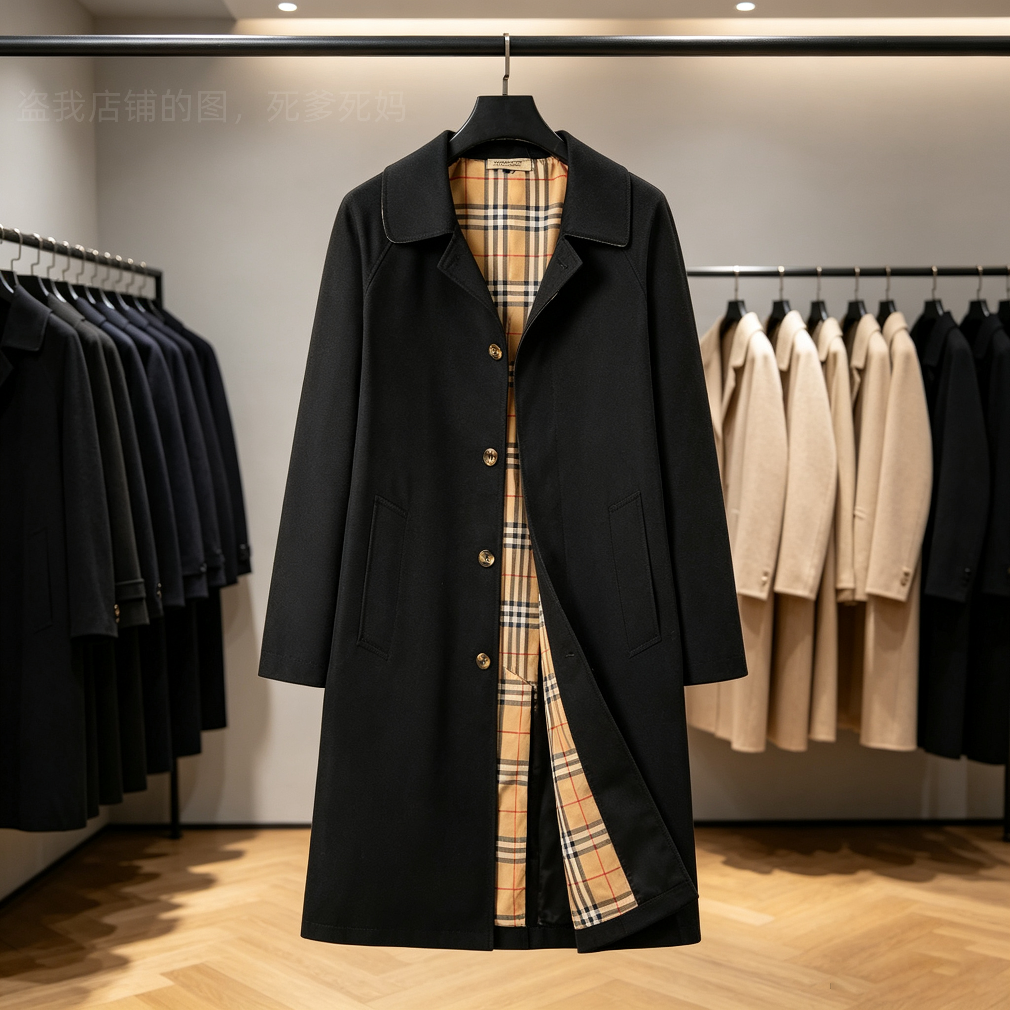 Men's Trench Coats Men Lapel Long Trench Coat Solid Color Windproof Overcoat Multi Color Street Hip Hop Style Travel Vacation Outerwear