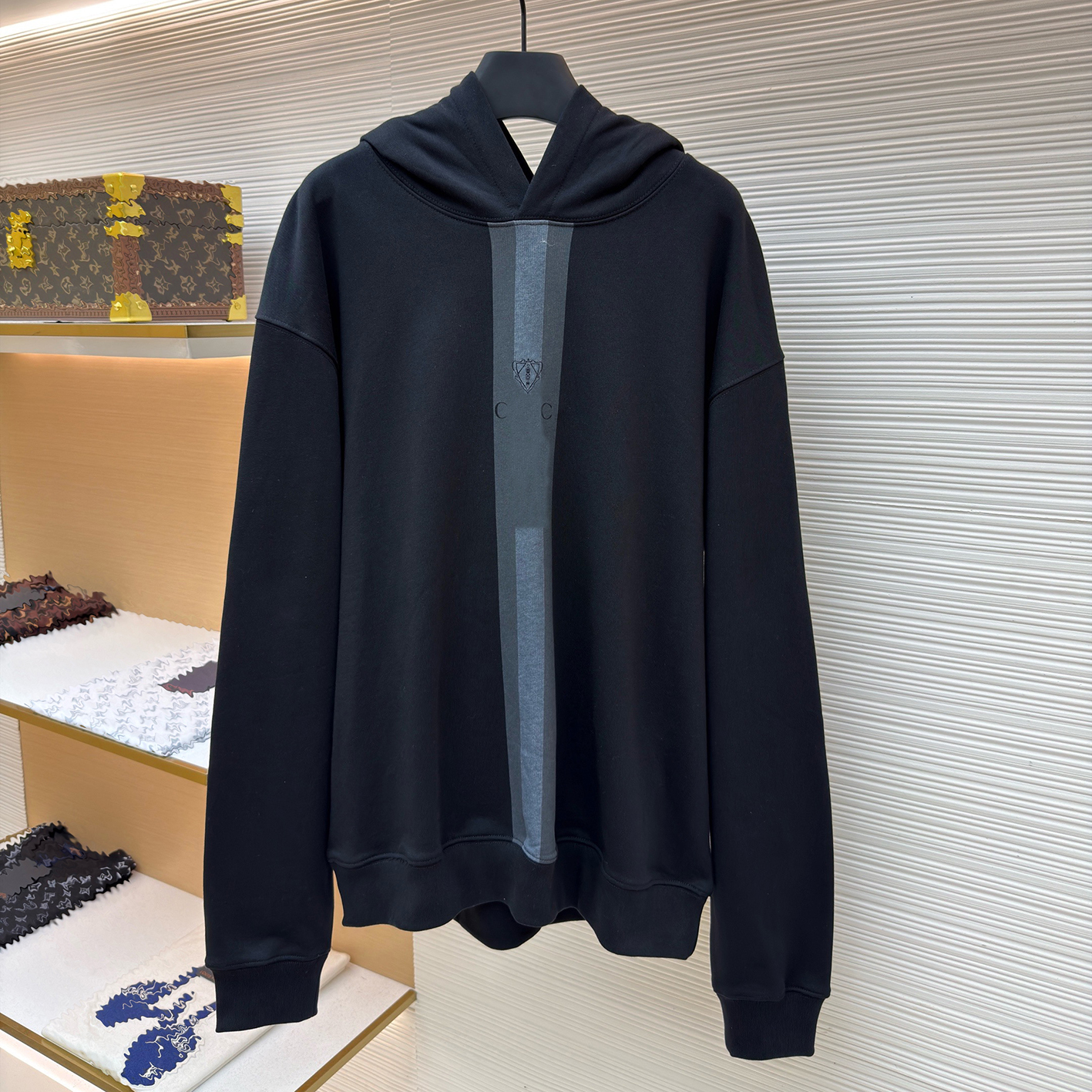 Designer brand clothing, high-quality clothing, men's hoodie (with or without a hat), luggage handler printed hooded long sleeved hoodie