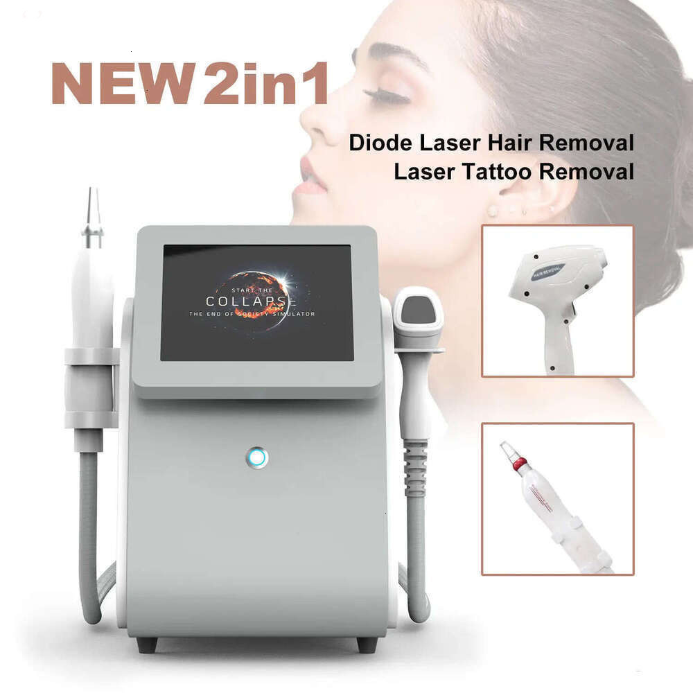 Advanced 808Nm Diode Laser System For Rapid Hair Removal Non-Invasive Tattoo And Pigmentation Elimination Picosecond Laser 2 In 1 Skin Rejuvenation