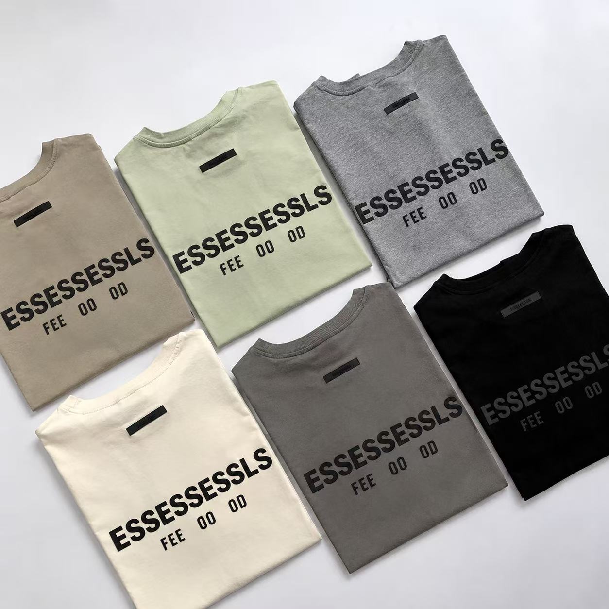 Essential Shirts Designer Shirt 100% Cotton Heavyweight Tee Shirts High Quality Crew Neck T Shirts for Couple Minimalist Luxury Tops Euro Size S 2XL