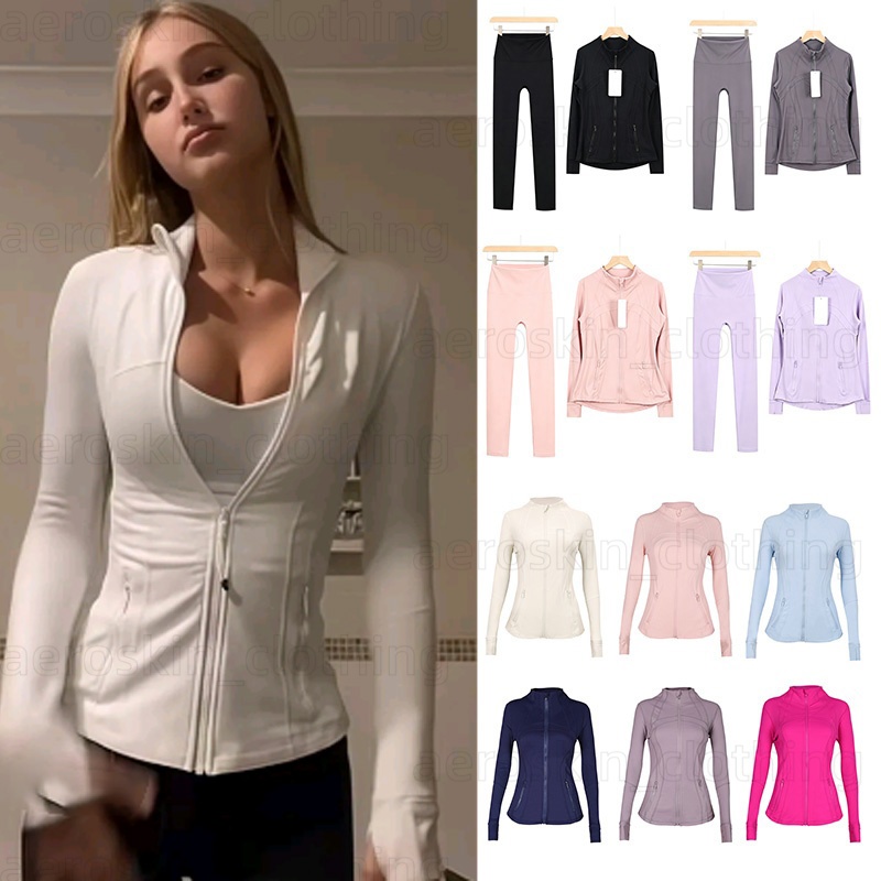 Womens Yoga Jacket Sets Workout Sport Coat Fitness Jacket Sports Quick Dry Activewear lemonor jakets Slim Fit fitness Suit Workout Sweatshirt Tracks