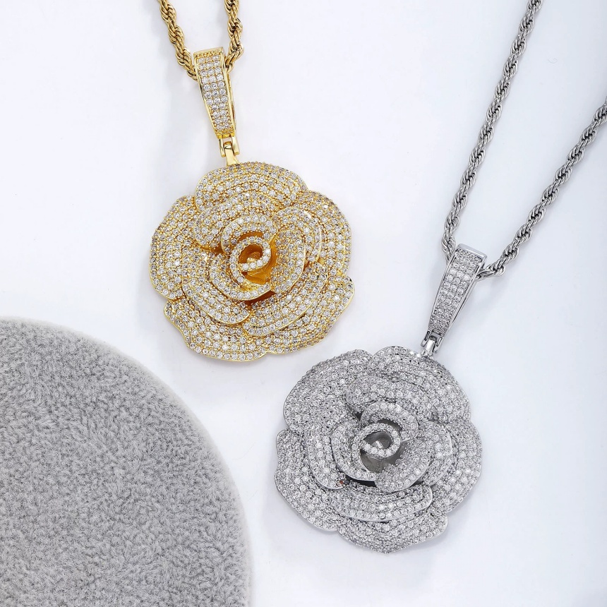 bijoux de luxe femme collier diamant colliers coeur sans cou chaîne de glace bijoux de créateur pendentif en or bijoux de mode gioielli luxe Hall