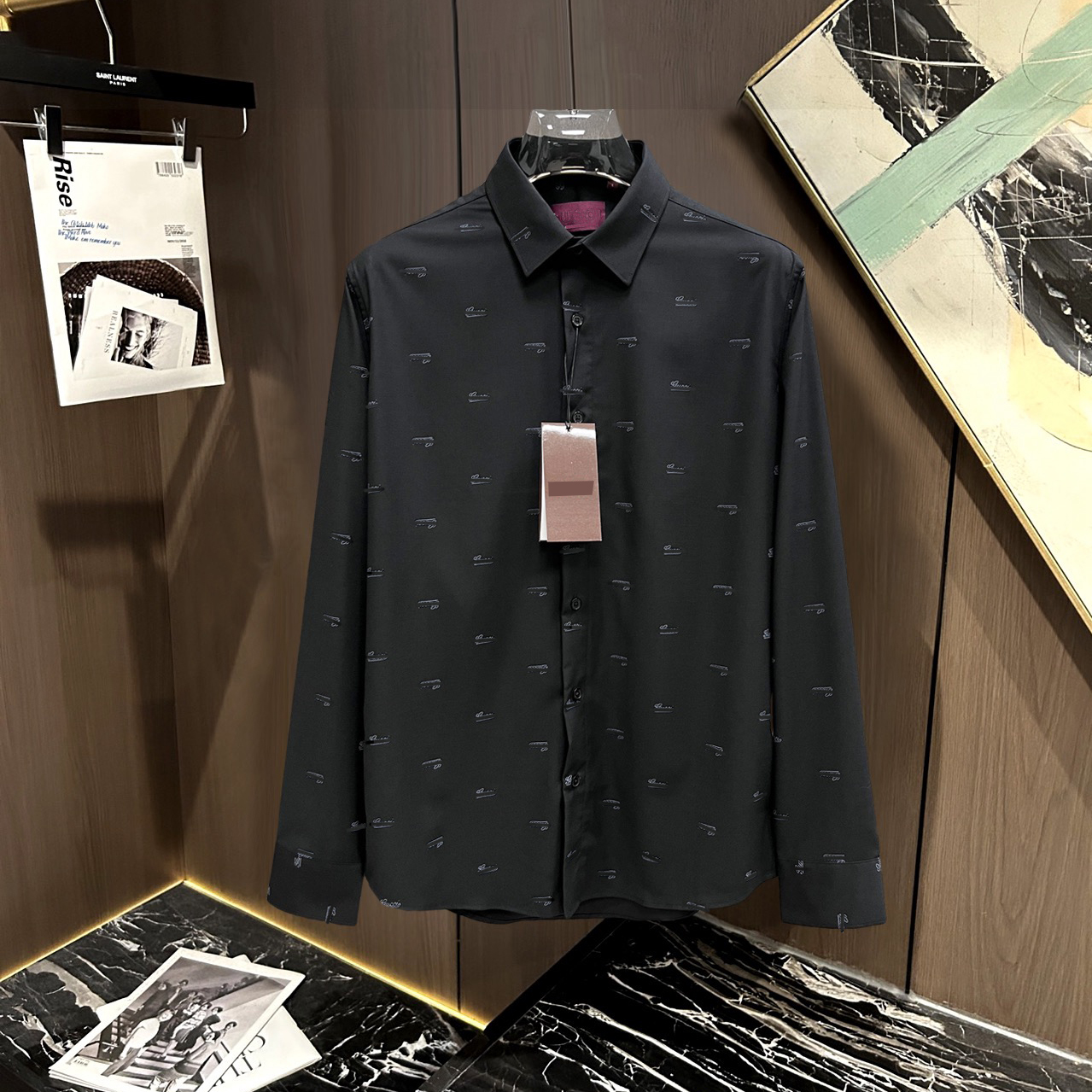 Designer brand clothing, high-quality men's clothing, men's shirts, men's business shirts, spring and autumn men's long sleev