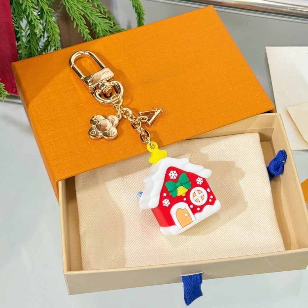 Porte-clés Longes Porte-clés De Luxe Designer Porte-clés En Cuir Femmes De Noël Porte-clés Accessoires Clé De Voiture Cadeau avec Boîte