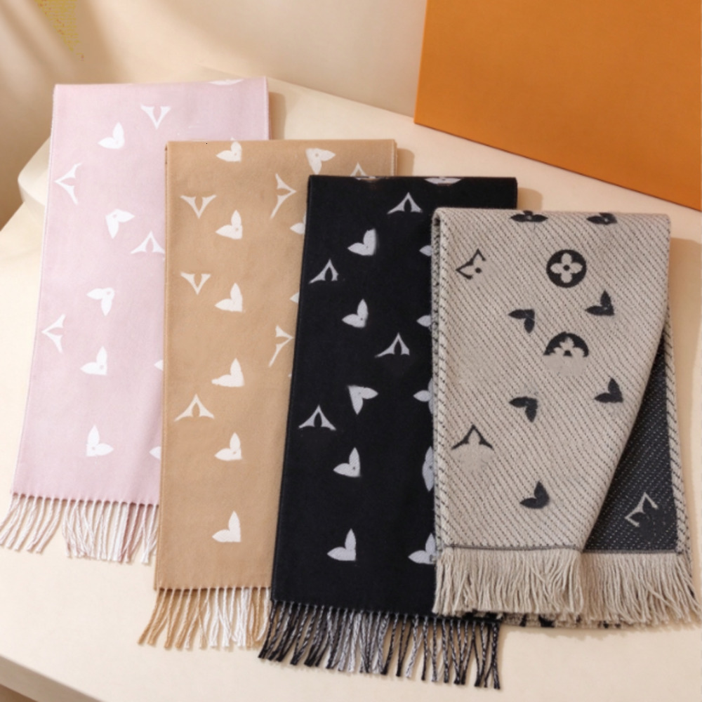 Scarves Designer scarf Double Sided Jacquard Winter Scarf Large Shawl Wrap For Women Soft Warm Cozy Neck Scarf Versatile Fashion Accessory for Datin