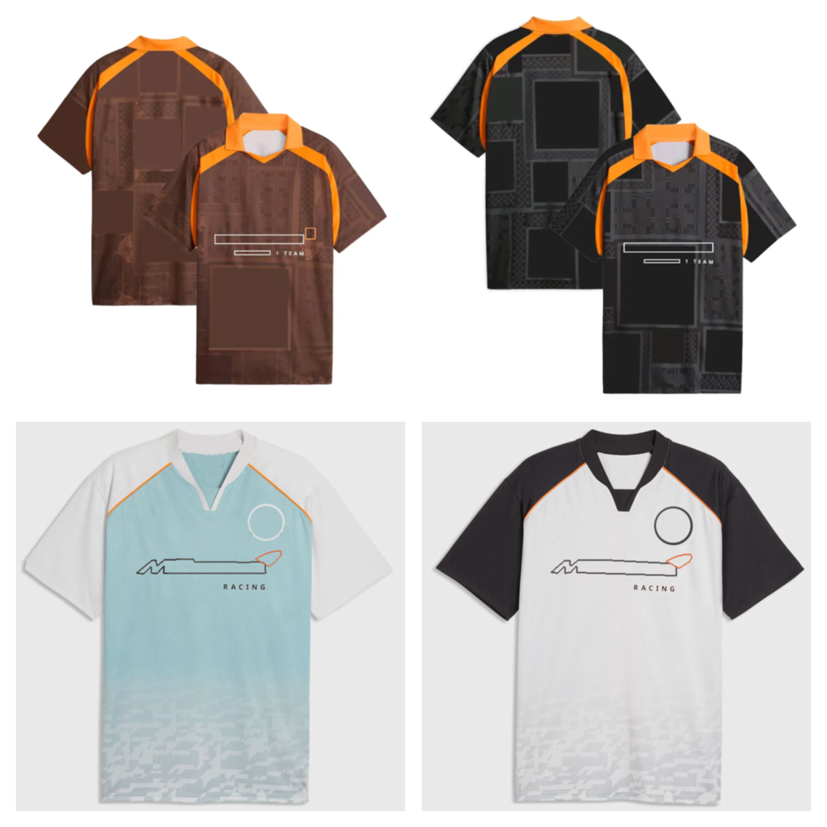 2026 F1 Retro Contrast Polo Short Sleeve Formula One Racing Speed Drying Fan T-shirt F1 Theme V-neck Sports Polo Shirt Printed Unisex Racing Fan Top