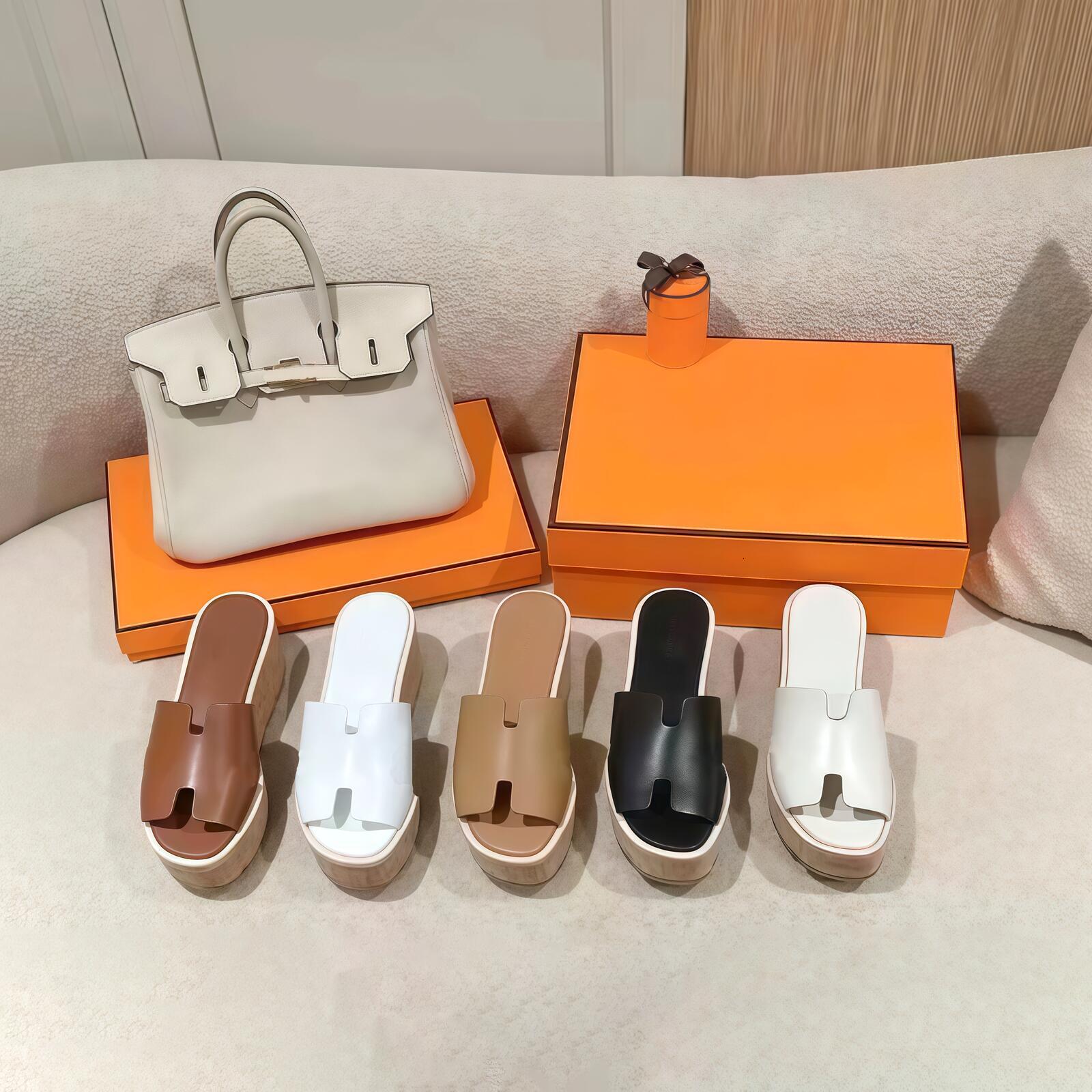 2026ss Designer High quality Genuine Leather Outdoor recreation sandals Luxury Comfortable versatile Anti slip Platform slippers Womens Daily Outfit
