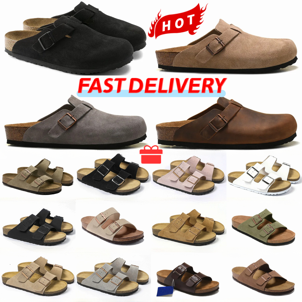 free shipping with box designer slippers clogs slides taupe black mocha suede design flat for women mens mules shoes sandles sliders slipper comfort