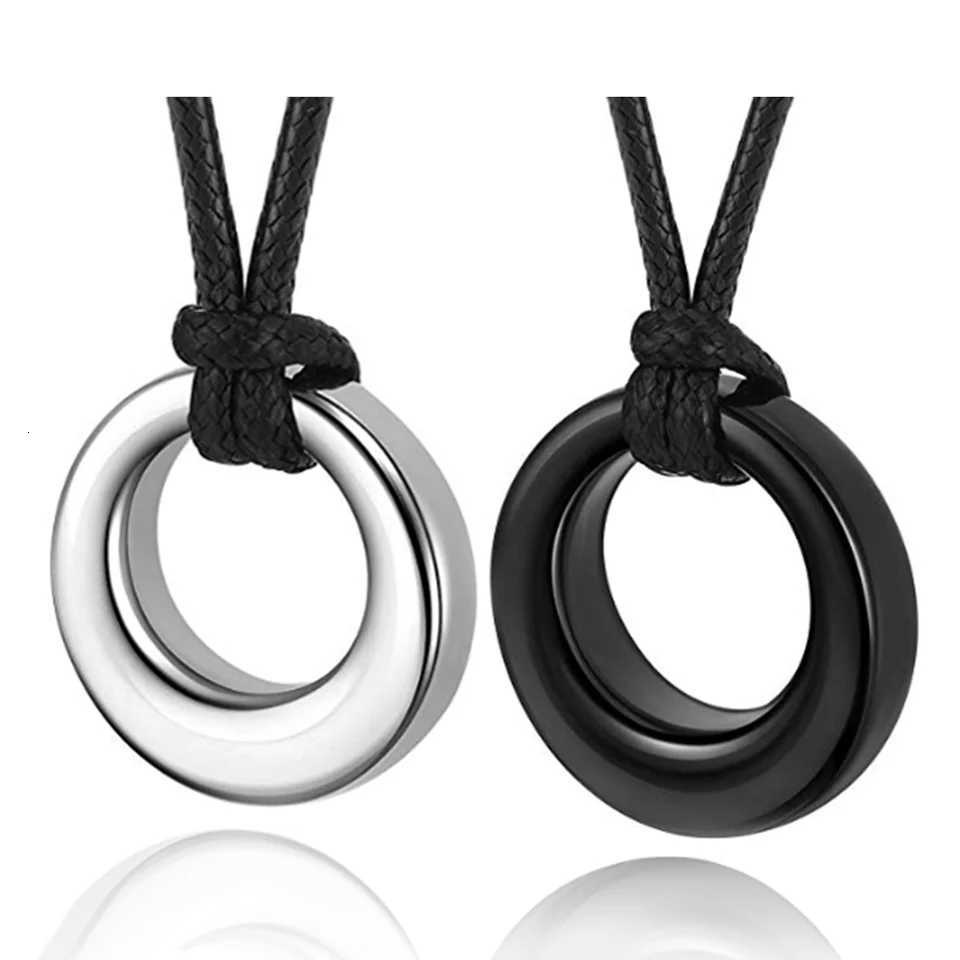 Pendant Necklaces Eternity Circle of Life Stainless Steel Cremation Jewelry Urn Necklace Ash Keepsake Urn Pendant Necklace X261008