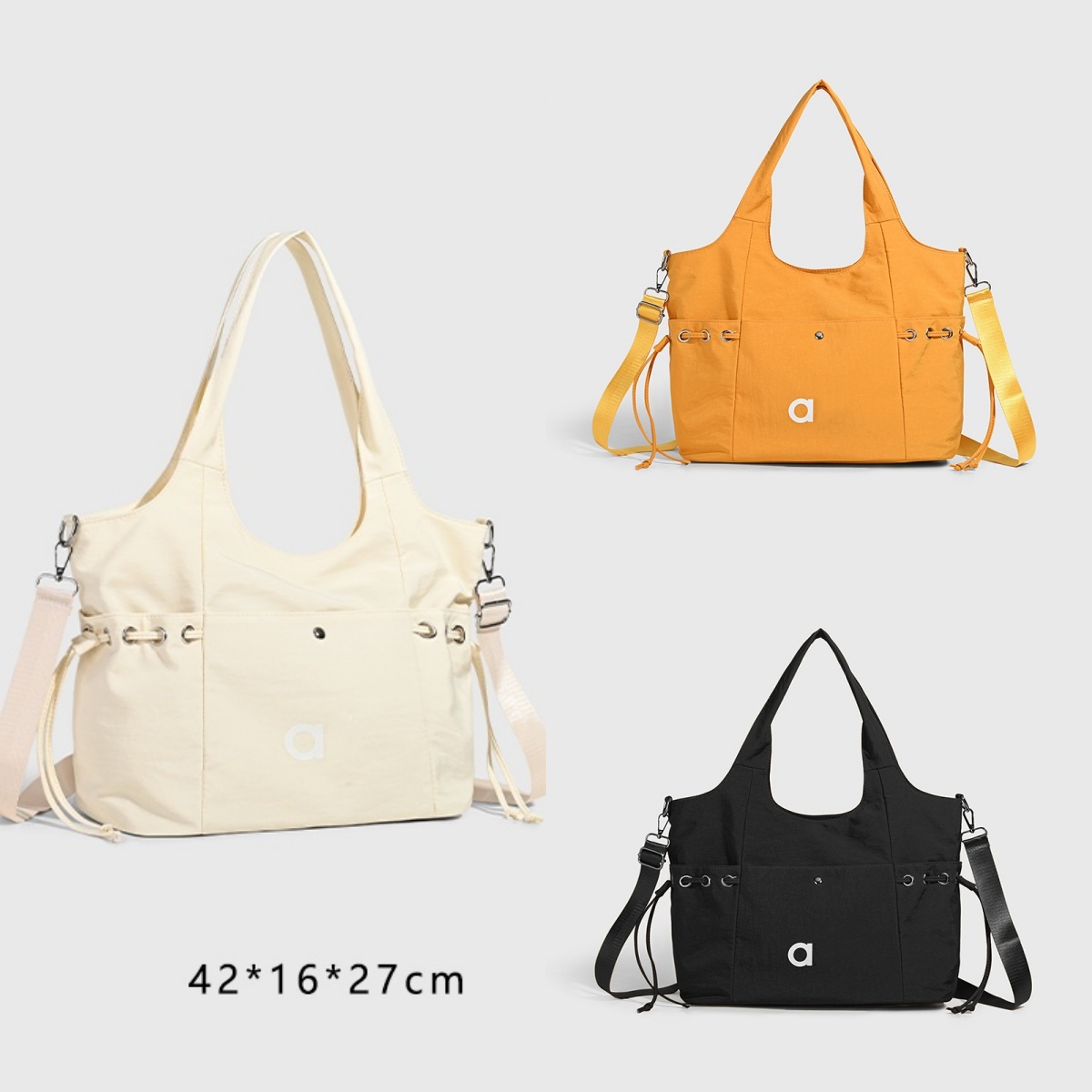 A2974 Fashion Tote Bag Commuter Handbag Casual Joker Shoulder Crossbody Bag New Large-capacity Yoga Bag
