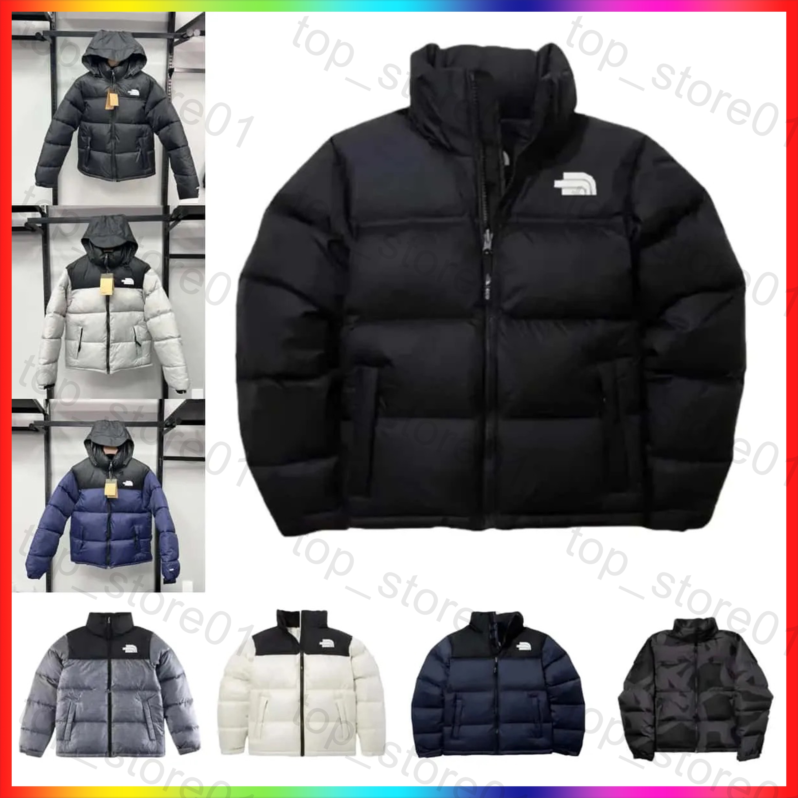 2026 Face jacket Men Jacket Designer Puffer Jacket Embroidered 700 Down Jackets Coats Peak Purple Unisex Unisex Long Sleeve Zipper 700 Fill-down War