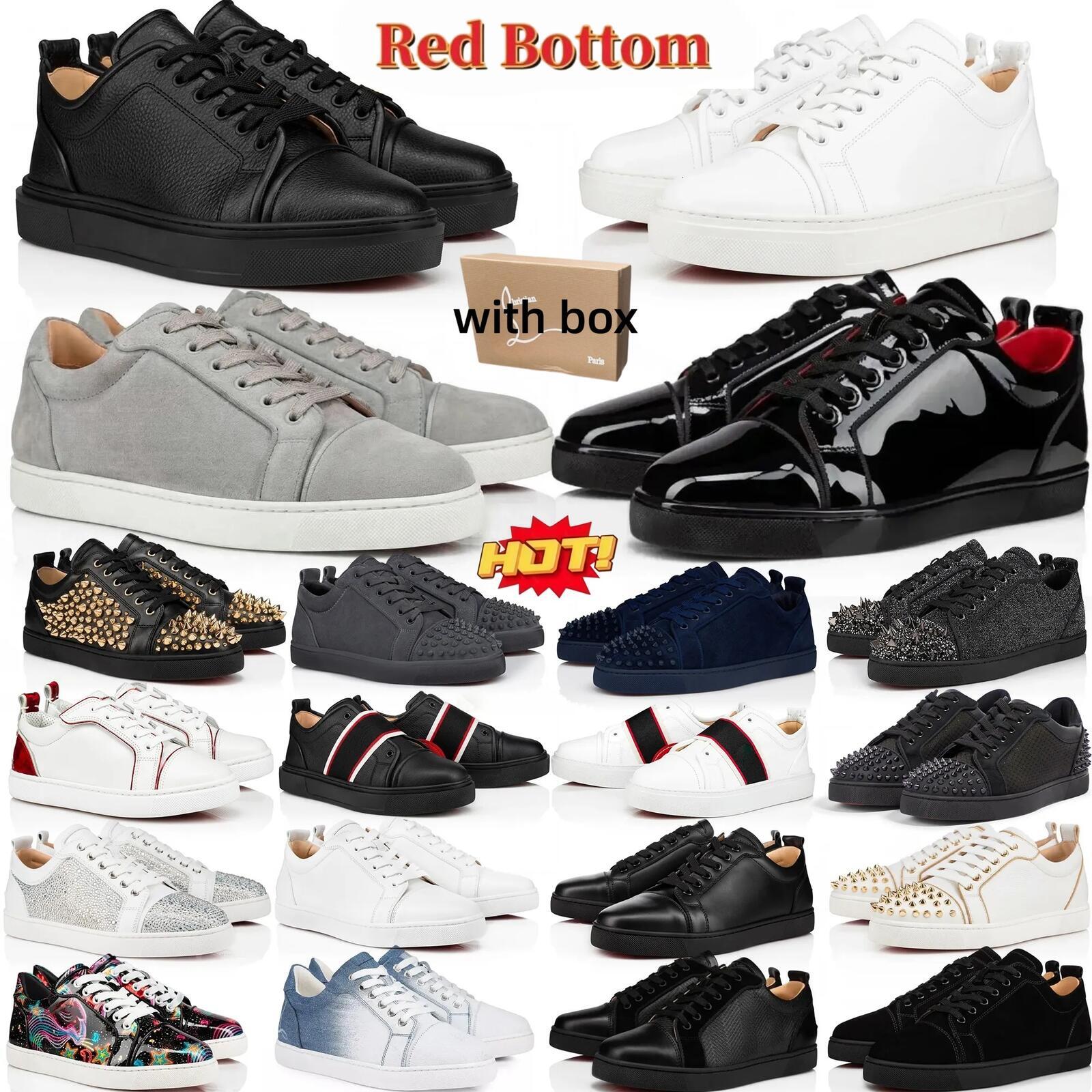 New red bottoms men shoes Men Shoes women heels shoes Mens Triple black white Formal Luxury Wedding Business Office Brogue Dress Casual Suede Leathe