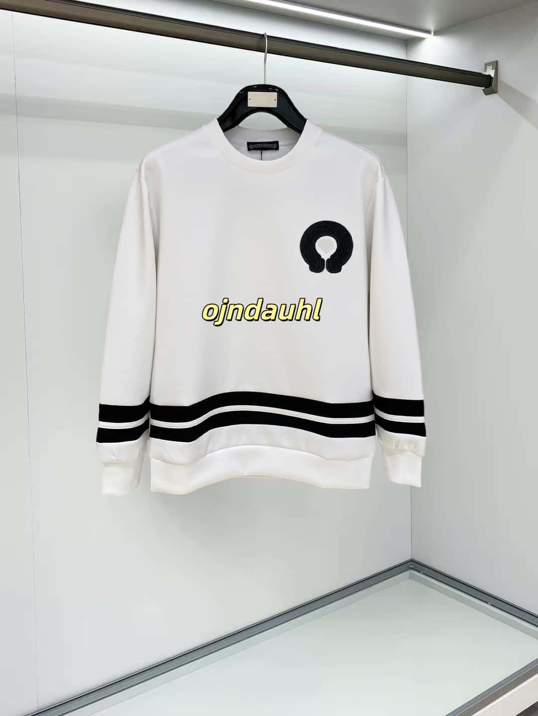 chrome sweater Classic Crew Neck Cotton Pullover Sweatshirt Men Women Versatile Basic Layer Outfit Knitted Embroidered Sweatshirt Casual Knit Top 12