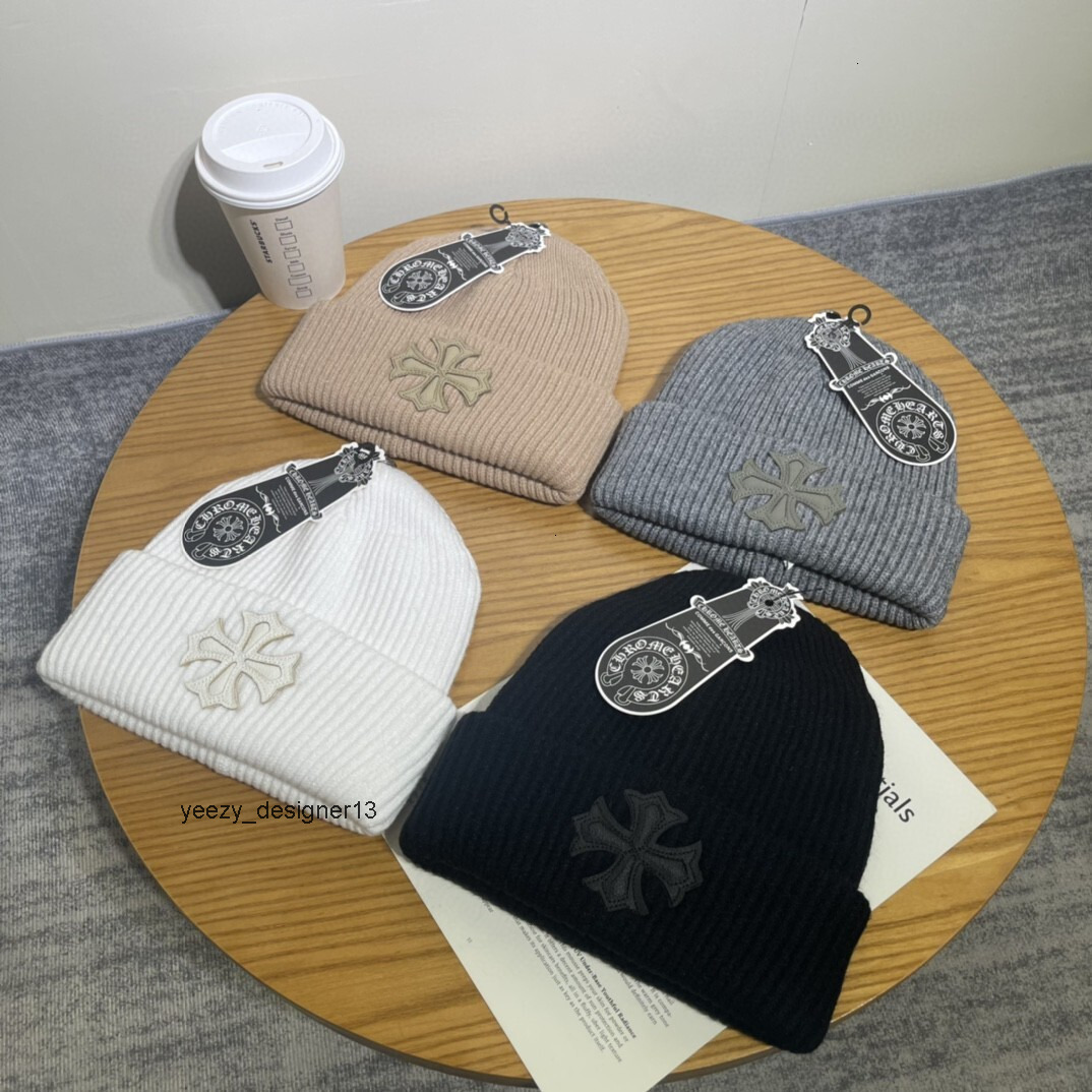 designer hat luxury cap for men women ch autumn winter new simple style knitted cross patch AE2I chrime''chrome''crome'