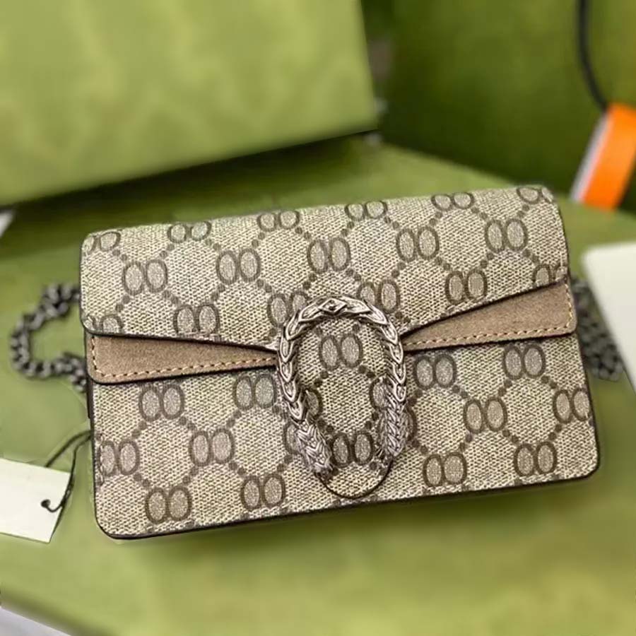 designer bag Women bag Purse bag Shoulder bag Messenger Handbag Cross body Luxury bag Brown Fashion Leather Classic Chain bag Top Holding a mini