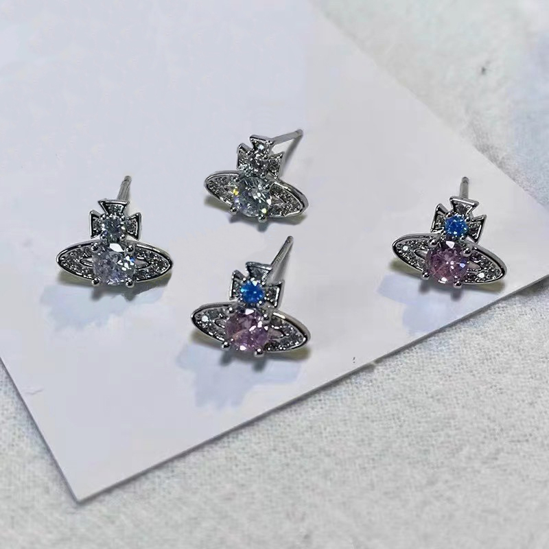 Mini Exquisite Designer Zircon Silver Plated Earrings A Luxurious High End Gift Suitable For Womens Casual And Minimalist Style Paired With Jewelry