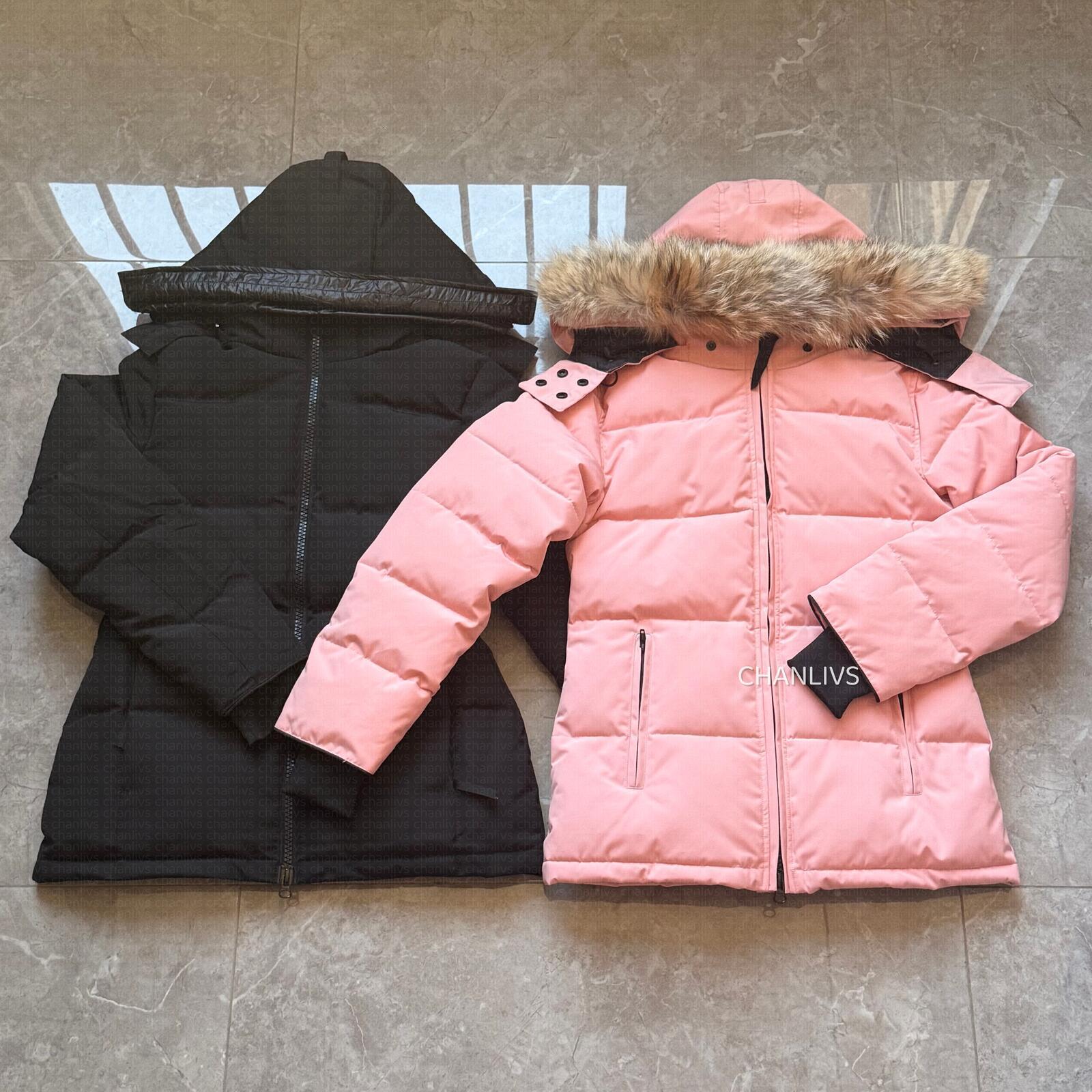Down Jacket Designer Womens Puffer Jackets Winter Parka Coat Real Wolf Fur Outdoor Wyndham Windbreaker Outerwear and waist rope Removable Hooded jac
