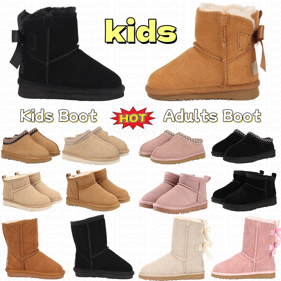 Free Shipping Kid Boot Toddler Boots Kids Tasman Slippers Baby Australia Child Snow Boot Children Boys Girls Winter Boot Classic Ultra Mini Boot wit