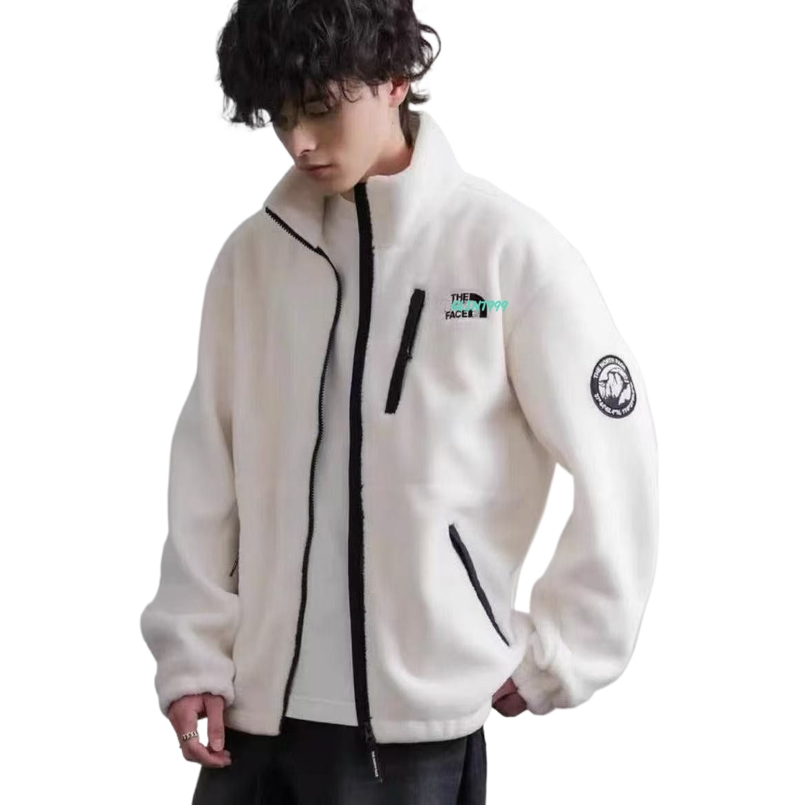THE Hoge kwaliteit lamsfleece, dikke geborduurde jas voor heren en dames, warme katoenen jas, pluche jas