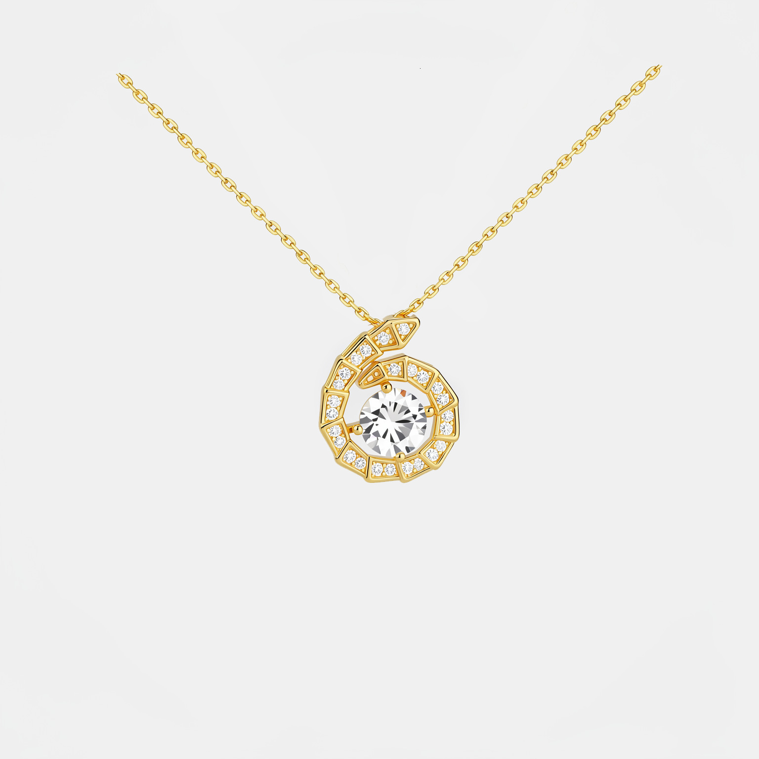 's popular fashion elegant round necklace for women, featuring minimalist unique design with sparkling, full-diamond pendant, in a Japanese and