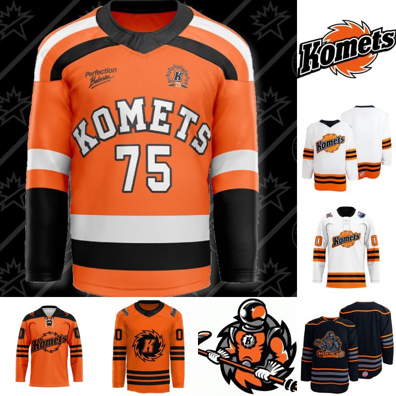 ECHL Fort Wayne Komets Personalized Hockey Jersey Custom Any Name Number Mens Womens Youth All Stitched