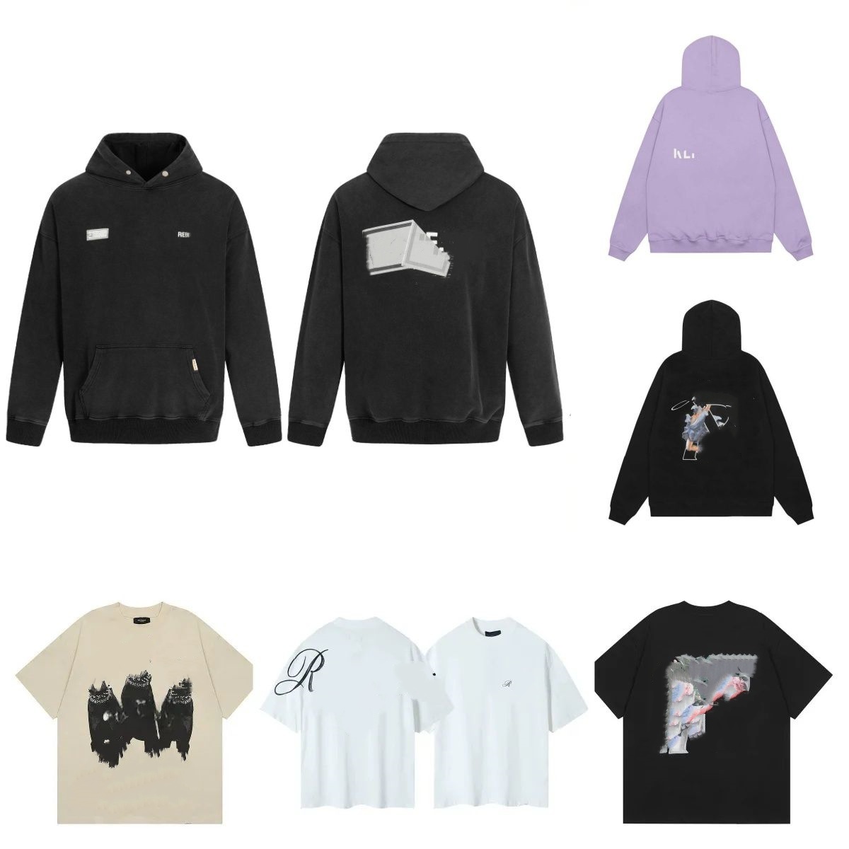 Rep Hoodies Sweatshirts Letter Men's Tide Brand Wild High Street Casual American Loose Couple hoodie fashion Sweater Coat Clothes mens tracksui