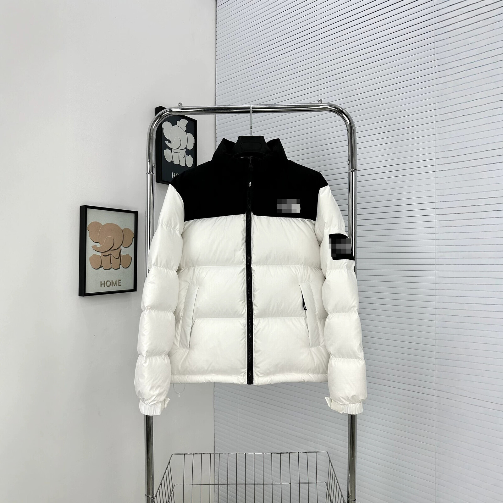 puffer jacket women designer Unisex 1996 Retro Nuptse Shiny Puffer Jacket, Color Block Stand Collar Short Down Coat, Packable Warm Winter Outdoor Ou