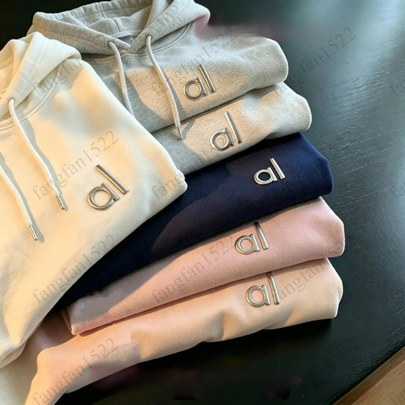 yoga hoodie men Women Minimalist Hooded Sweatshirt Solid Tone Drawstring Pullover 3D Stereo Letter Logo Tops Gym Street Casual Hoodies