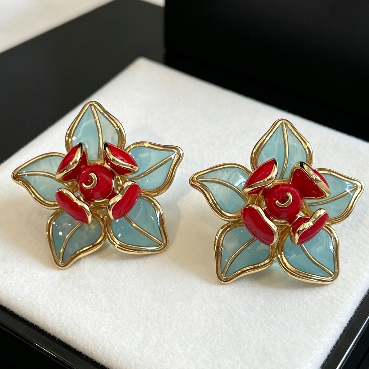 Boucles d'oreilles en forme de trèfle classique pour femmes, marque de luxe, en or 18 carats, fleur, bijoux de mariage, cadeau de fête