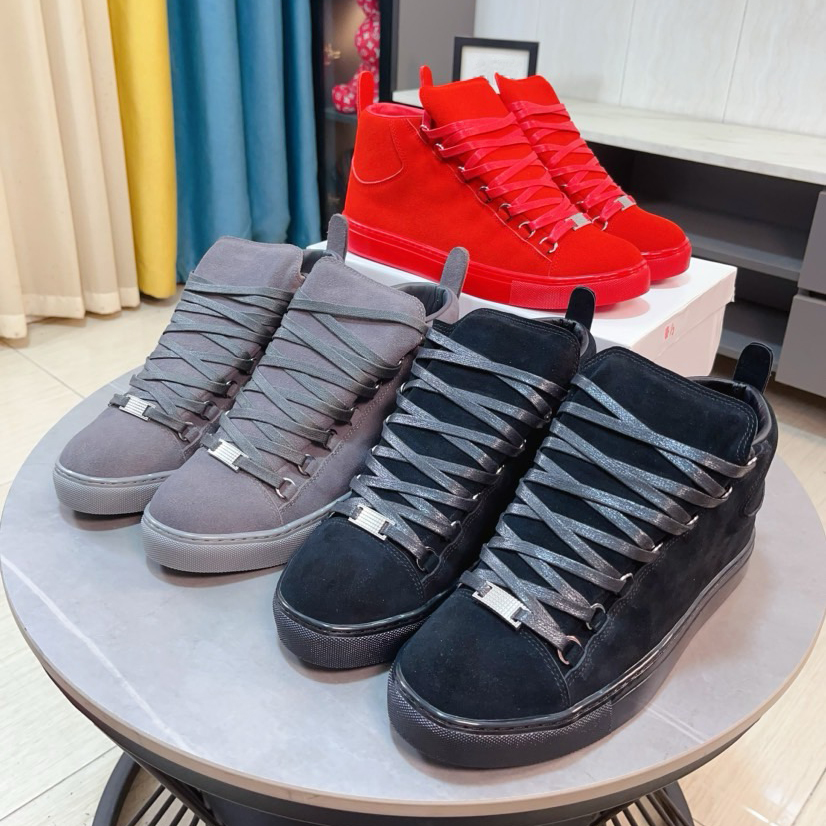 Designer High Tops Sneakers for Men's Leather Luxury Lace Up Casual Flat Streetwear Autumn Winter Walking Elegant Everyday Comfortable Dating P